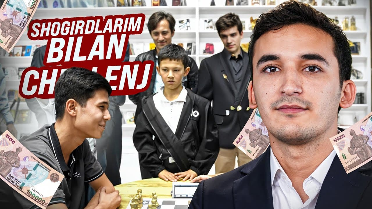 Shaxmatni O'ZIMDAN O'RGANGANLAR meni yutmoqchi! Kim g‘alaba qiladi?  Ijod Saroyida Chellenj