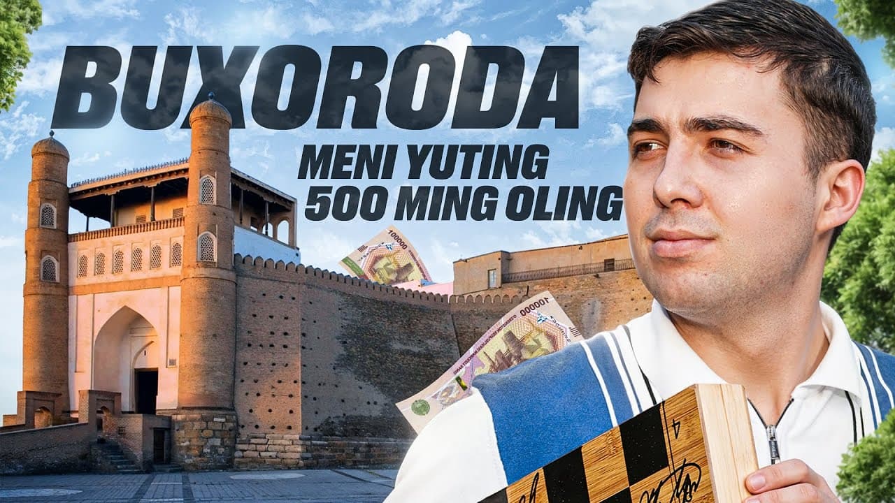 BUXORAda meni shaxmatda yutganlarga 500 ming berdim!